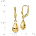 10k Polished Fancy Dangle Leverback Earrings