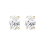 Diamond Stud Earrings, 1/3 CTW Lab-Grown, 14k Yellow Gold