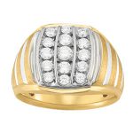 Cluster Gents Ring, in Yellow Gold - 10534