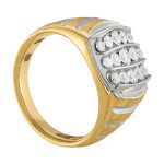 Cluster Gents Ring, in Yellow Gold - 10534