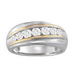 Channel Set Gents Ring, in Yellow Gold - 10539