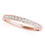 Channel Set Wedding Ring, in Rose Gold - 50001