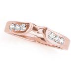 Curverd Wedding Ring, in Rose Gold - 50002