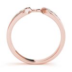 Curverd Wedding Ring, in Rose Gold - 50002