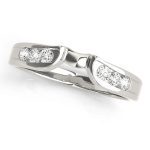 Curverd Wedding Ring, in Sterling Silver - 50002