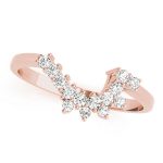 Curverd Wedding Ring, in Rose Gold - 50003