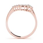 Curverd Wedding Ring, in Rose Gold - 50003