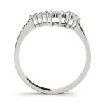 Curverd Wedding Ring, in White Gold - 50003