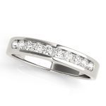 Channel Set Wedding Ring, in Sterling Silver - 50005