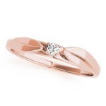 Prong Set Wedding Ring, in Rose Gold - 50009