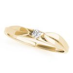 Prong Set Wedding Ring, in Yellow Gold - 50009