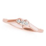 Curverd Wedding Ring, in Rose Gold - 50013