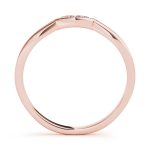 Curverd Wedding Ring, in Rose Gold - 50013