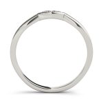 Curverd Wedding Ring, in White Gold - 50013