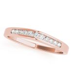 Channel Set Wedding Ring, in Rose Gold - 50026