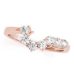 Curverd Wedding Ring, in Rose Gold - 50058