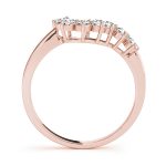 Curverd Wedding Ring, in Rose Gold - 50058