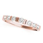 Bar Set Wedding Ring, in Rose Gold - 50059