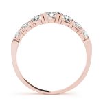 Bar Set Wedding Ring, in Rose Gold - 50059