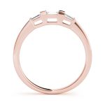 Fancy Shape Baguette Wedding Ring, in Rose Gold - 50074