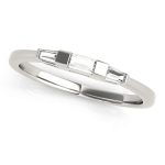 Fancy Shape Baguette Wedding Ring, in White Gold - 50074