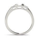 Fancy Shape Baguette Wedding Ring, in Sterling Silver - 50074