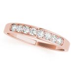 Channel Set Wedding Ring, in Rose Gold - 50076