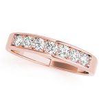 Channel Set Wedding Ring, in Rose Gold - 50077