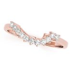 Curverd Wedding Ring, in Rose Gold - 50088