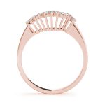 Curverd Wedding Ring, in Rose Gold - 50088