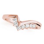 Curverd Wedding Ring, in Rose Gold - 50097