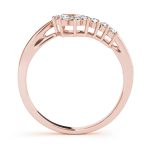 Curverd Wedding Ring, in Rose Gold - 50097