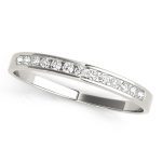 Channel Set Wedding Ring, in White Gold - 50120