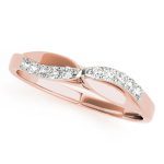 Curverd Wedding Ring, in Rose Gold - 50139