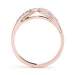 Curverd Wedding Ring, in Rose Gold - 50139