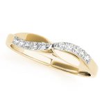 Curverd Wedding Ring, in Yellow Gold - 50139