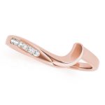 Curverd Wedding Ring, in Rose Gold - 50141