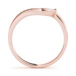 Curverd Wedding Ring, in Rose Gold - 50141