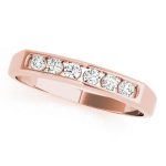 Channel Set Wedding Ring, in Rose Gold - 50152