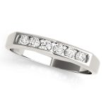 Channel Set Wedding Ring, in White Gold - 50152