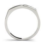 Channel Set Wedding Ring, in White Gold - 50152