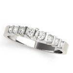 Bar Set Wedding Ring, in Sterling Silver - 50175