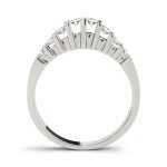 Bar Set Wedding Ring, in White Gold - 50175