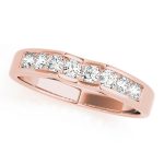 Channel Set Wedding Ring, in Rose Gold - 50180