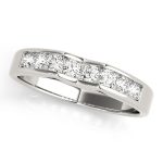 Channel Set Wedding Ring, in White Gold - 50180