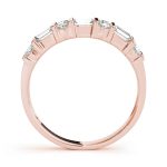 Fancy Shape Baguette Wedding Ring, in Rose Gold - 50189