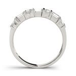 Fancy Shape Baguette Wedding Ring, in Sterling Silver - 50189