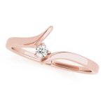 Curverd Wedding Ring, in Rose Gold - 50192