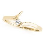 Curverd Wedding Ring, in Yellow Gold - 50192