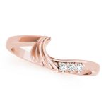 Curverd Wedding Ring, in Rose Gold - 50214